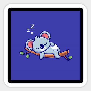 cute-koala-sleeping-tree-cartoon-animal-nature-icon-concept-isolated-flat-cartoon-style Sticker